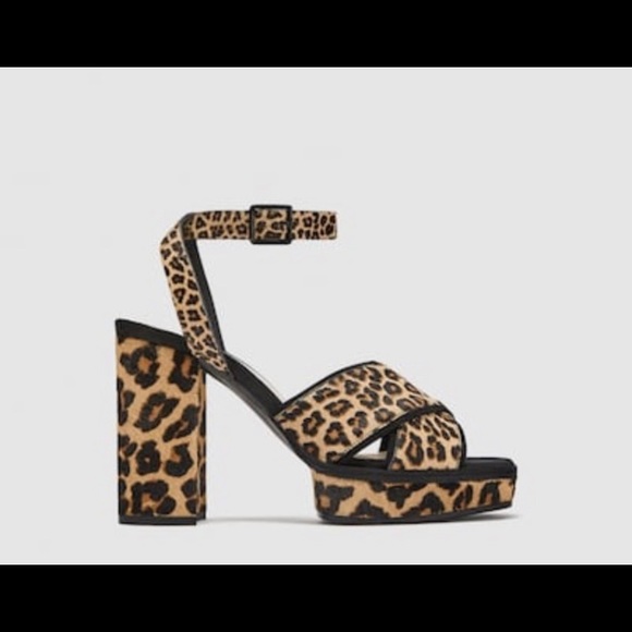 zara leopard slides